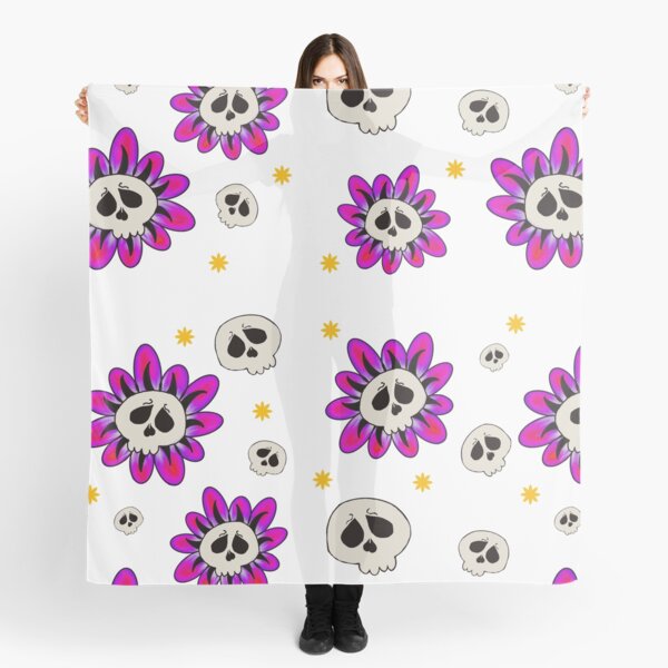 Aperçu de l'œuvre Motif de crâne et de fleur créée et vendue par Onehappyhook.
