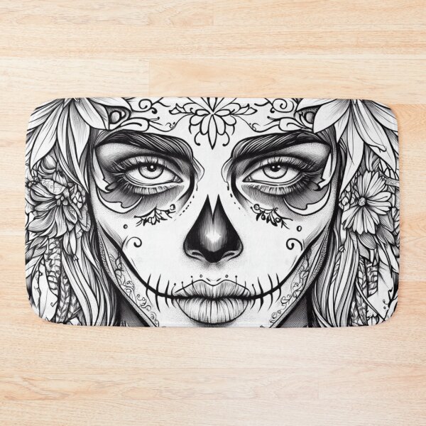 Item preview, Mystical Catrina with Floral Details designed and sold by ArtemisDesignAI.