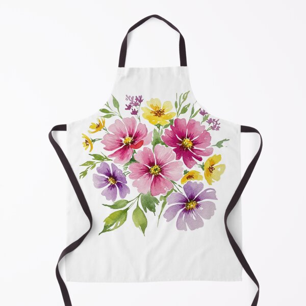 Item preview, cute watercolor flowers bunch pink purple yellow nice gift for mom, grandma, or daughter designed and sold by paintedruins.