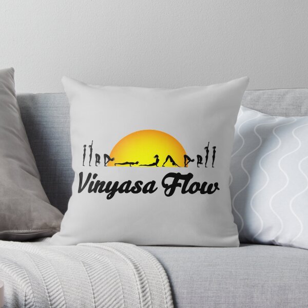 Vinyasa Yoga Flow design Throw Pillow