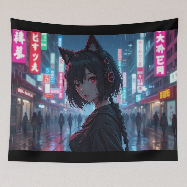 Item preview, Phonk Beats and Cyberpunk Streets Girl designed and sold by brendanre.
