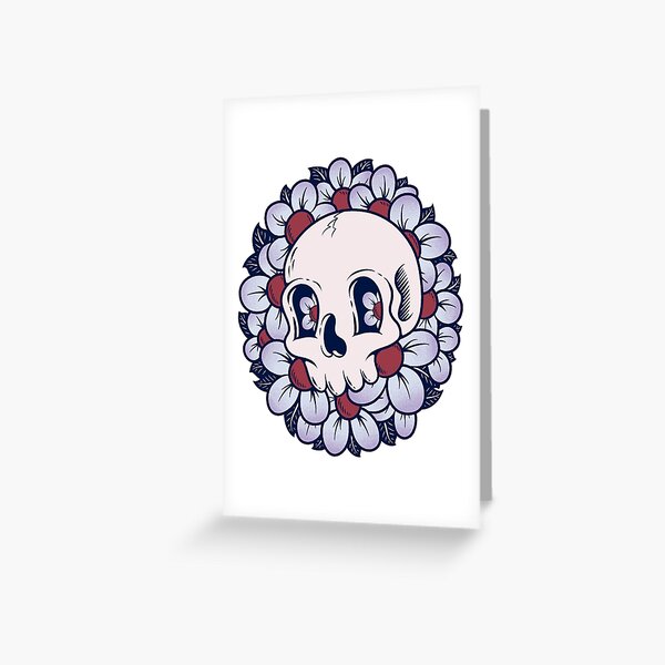 Vista previa del artículo con la obra «Flor de calavera», diseñado y vendido por MoxMoon.