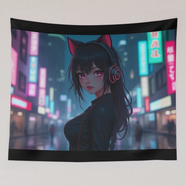 Item preview, Phonk Beats and Cyberpunk Streets Girl designed and sold by brendanre.