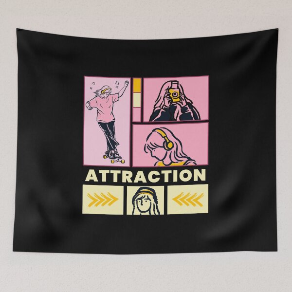 Item preview, Pink and Yellow Line Art Attraction designed and sold by ureggie.
