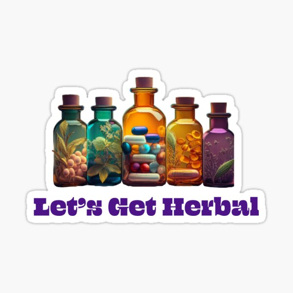 Item preview, Let’s get herbal stickers gift for herbalist  designed and sold by Ljlaurenj.