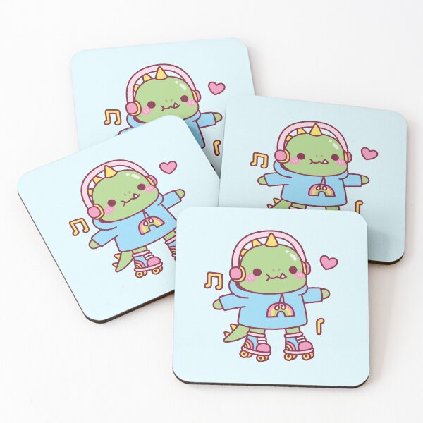 Item preview, Cute Dinosaur With Hoodie And Roller Skates designed and sold by rustydoodle.