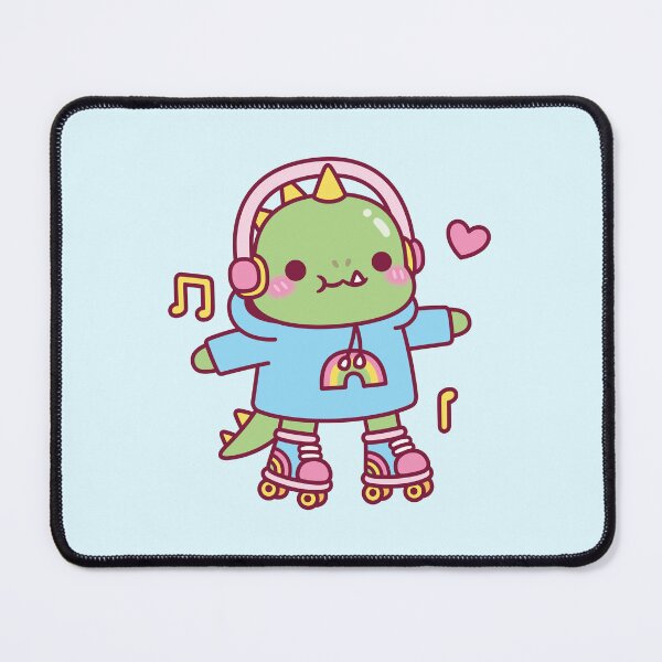 Item preview, Cute Dinosaur With Hoodie And Roller Skates designed and sold by rustydoodle.