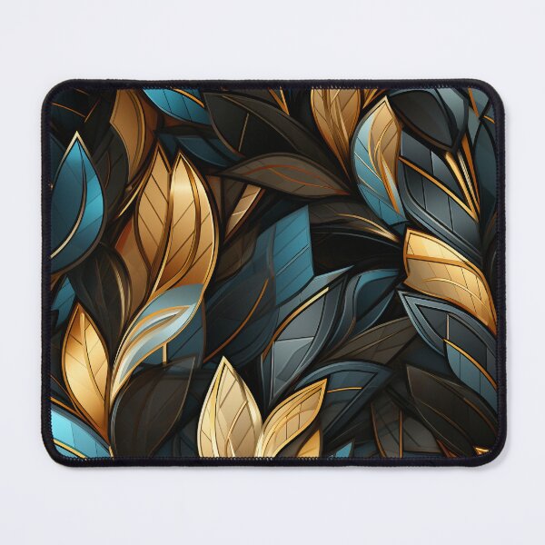Item preview, Leaves in Teal Brown Gold Glam designed and sold by Eclectic Monkey.
