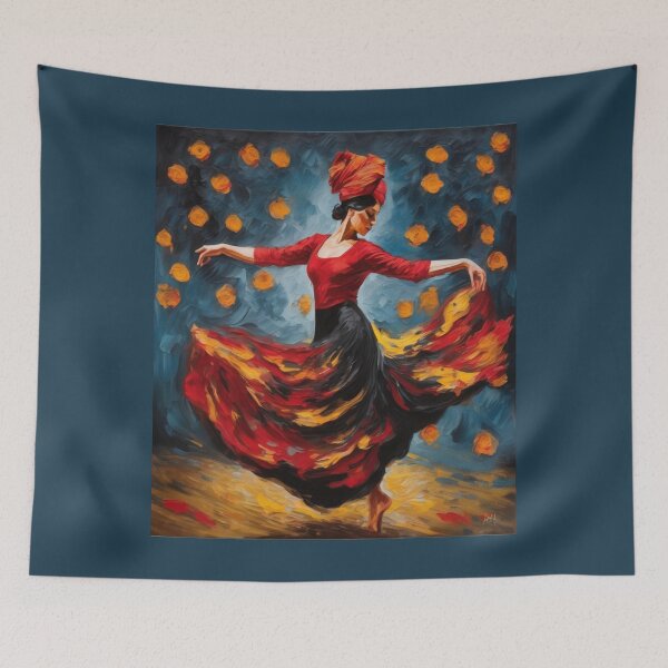 Item preview, "Flamenco Passion: Elegance in Motion" designed and sold by Artisticanvas.