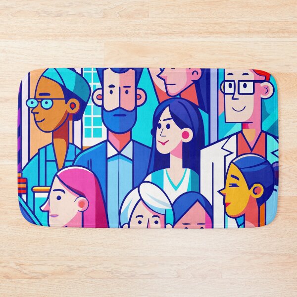 Item preview, Colorful Diverse Crowd Celebration designed and sold by Timegraf.
