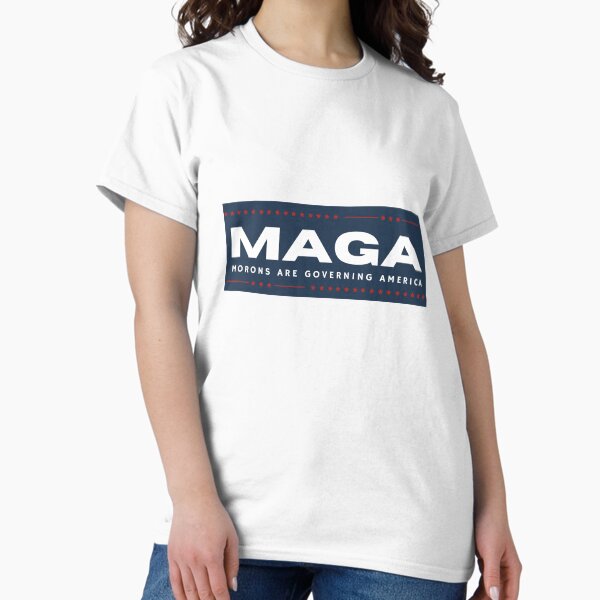 Vista previa del artículo con la obra «Los idiotas gobiernan Estados Unidos», diseñado y vendido por Mama.Does.Designs.