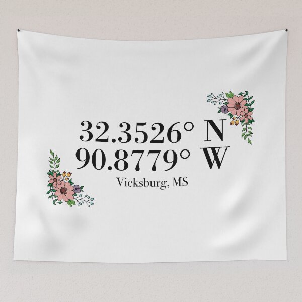 Item preview, Vicksburg, MS Coordinates designed and sold by mynameisliana.