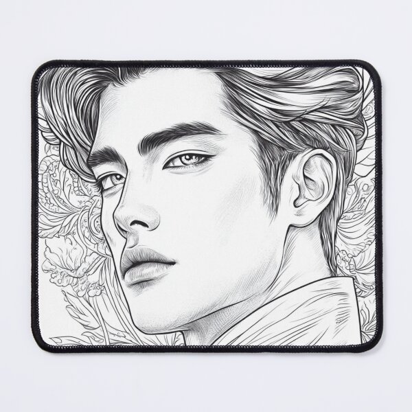 Item preview, K-pop Elegant and Stylish Male Portrait designed and sold by ArtemisDesignAI.