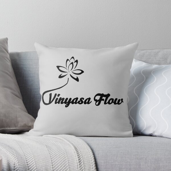 Vinyasa Yoga Flow design Throw Pillow