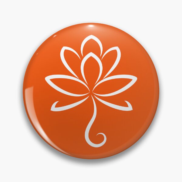 Item preview, Lotus White on orange designed and sold by Leanne Karlstrom.