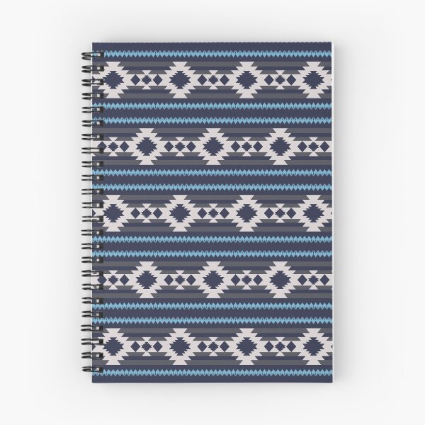 Aperçu de l'œuvre Motif géométrique tribal aztèque amérindien coloré bleu créée et vendue par BWDecorPattern.