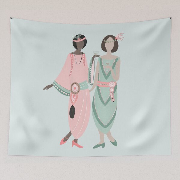 Item preview, Art Deco flapper girls designed and sold by Home Cyn Home.