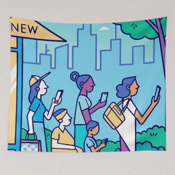 Item preview, Colorful Diverse Crowd Celebration designed and sold by Timegraf.