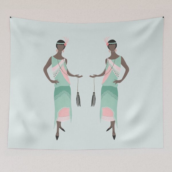 Item preview, Art Deco woman in a flapper dress designed and sold by Home Cyn Home.