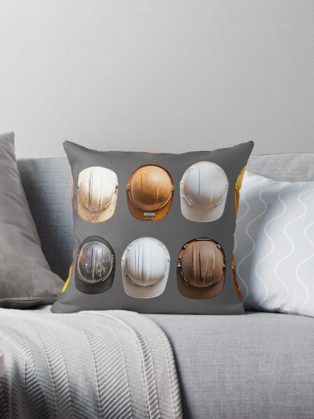 Aperçu de l'œuvre Casques de chantier Bleu Jaune Orange Marron Blanc créée et vendue par Mochasgoods.