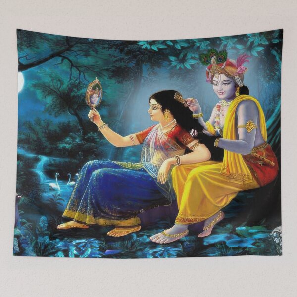 Item preview, Radha Krishna Looking In The Mirror designed and sold by Kathimee.