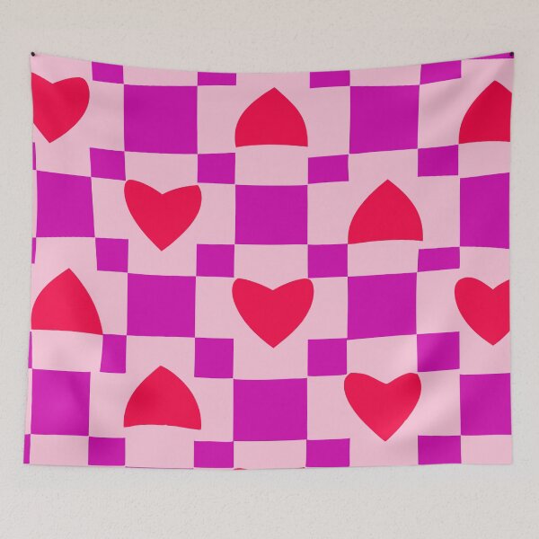 Item preview, Playful Heart Checkerboard Pattern designed and sold by Timegraf.