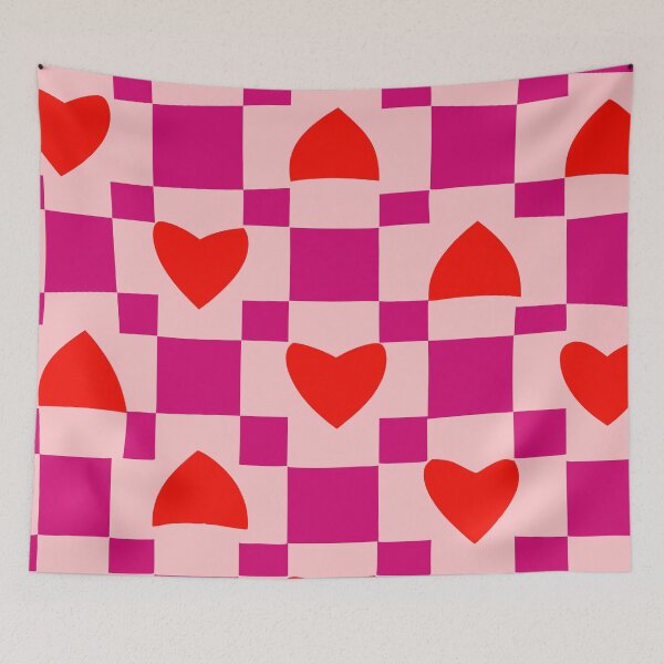 Item preview, Playful Heart Checkerboard Pattern designed and sold by Timegraf.