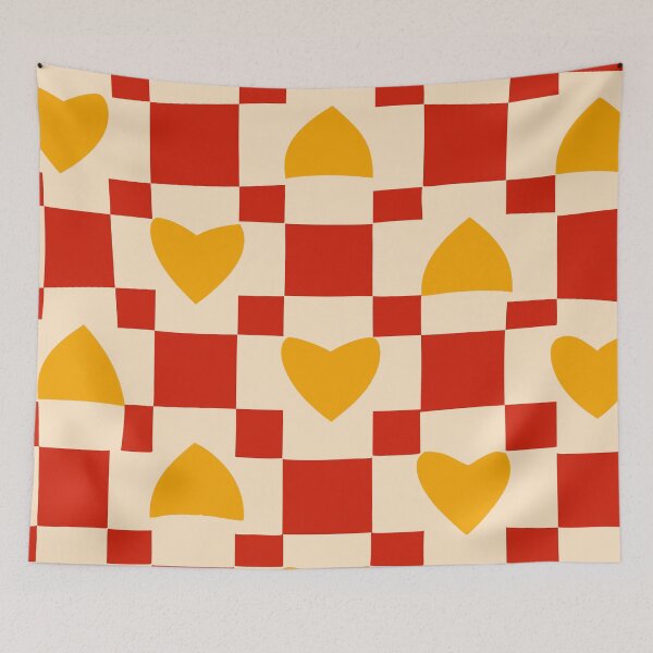 Item preview, Playful Heart Checkerboard Pattern designed and sold by Timegraf.