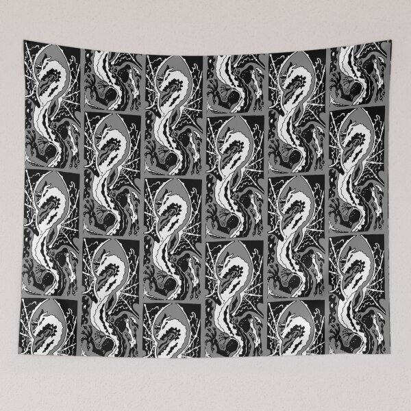 Item preview, Copy of Disintegrating Dragon (Black and White) designed and sold by korynaq.