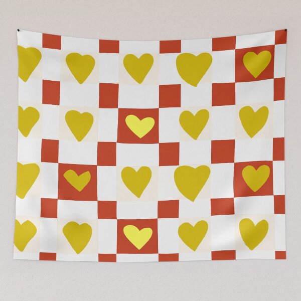 Item preview, Playful Heart Checkerboard Pattern designed and sold by Timegraf.