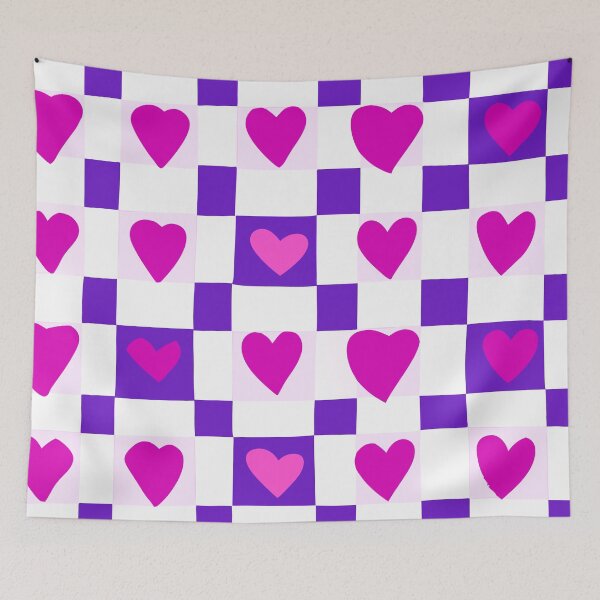 Item preview, Playful Heart Checkerboard Pattern designed and sold by Timegraf.