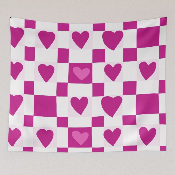 Item preview, Playful Heart Checkerboard Pattern designed and sold by Timegraf.