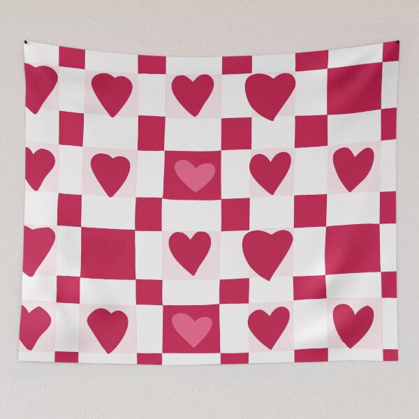 Item preview, Playful Heart Checkerboard Pattern designed and sold by Timegraf.