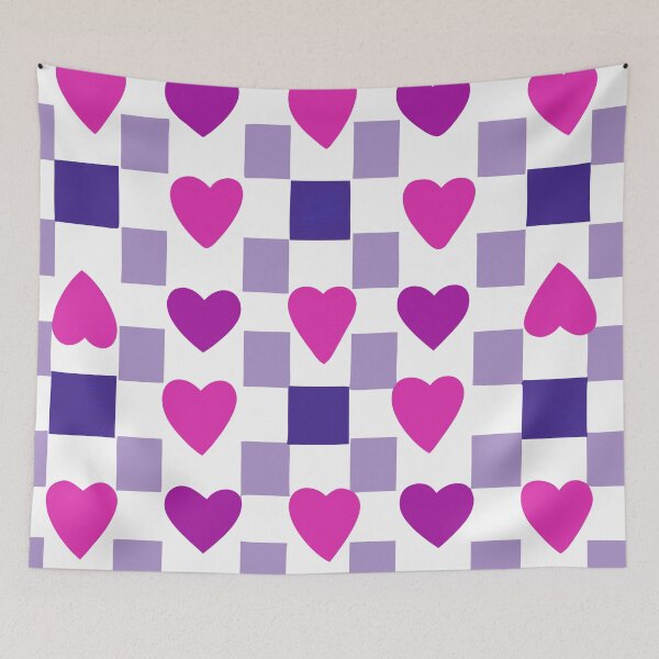 Item preview, Playful Heart Checkerboard Pattern designed and sold by Timegraf.
