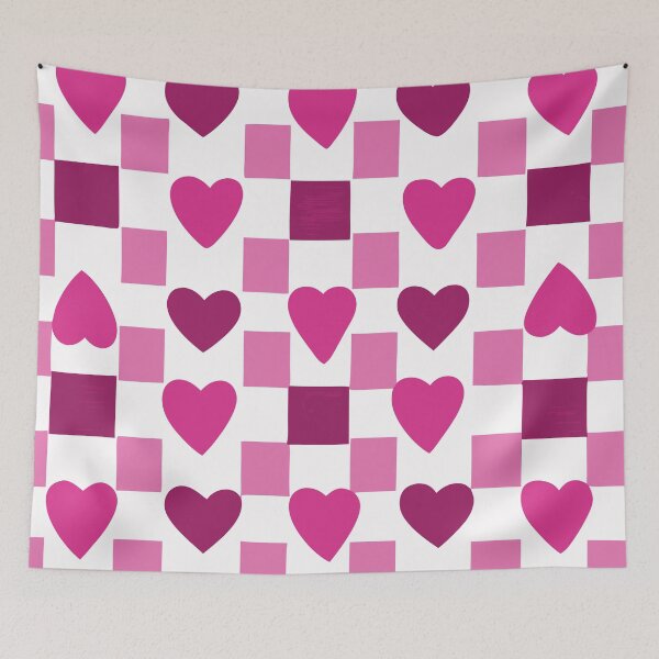 Item preview, Playful Heart Checkerboard Pattern designed and sold by Timegraf.