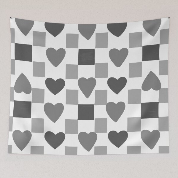 Item preview, Playful Heart Checkerboard Pattern designed and sold by Timegraf.