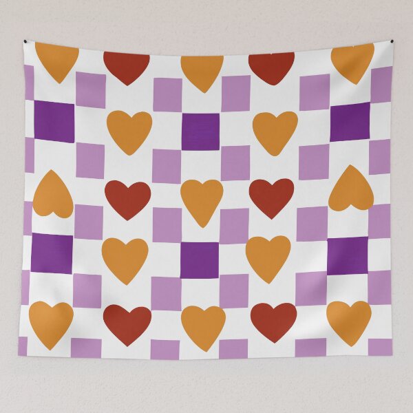 Item preview, Playful Heart Checkerboard Pattern designed and sold by Timegraf.
