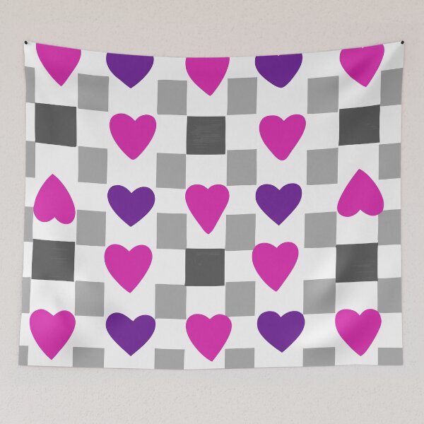 Item preview, Playful Heart Checkerboard Pattern designed and sold by Timegraf.