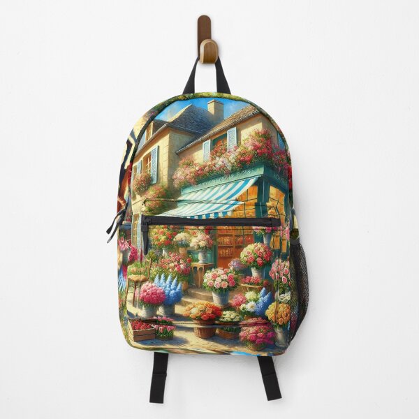 Item preview, Eiffel Tower Paris France Flower Shop Painting Scene French Street dining room, kitchen designed and sold by TheTimeTaxi.
