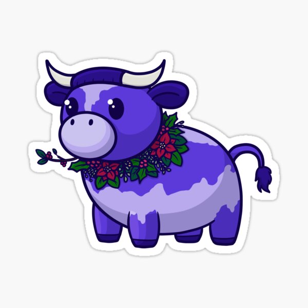 Aperçu de l'œuvre Vache en hiver créée et vendue par SmallBeanCraftStudio.