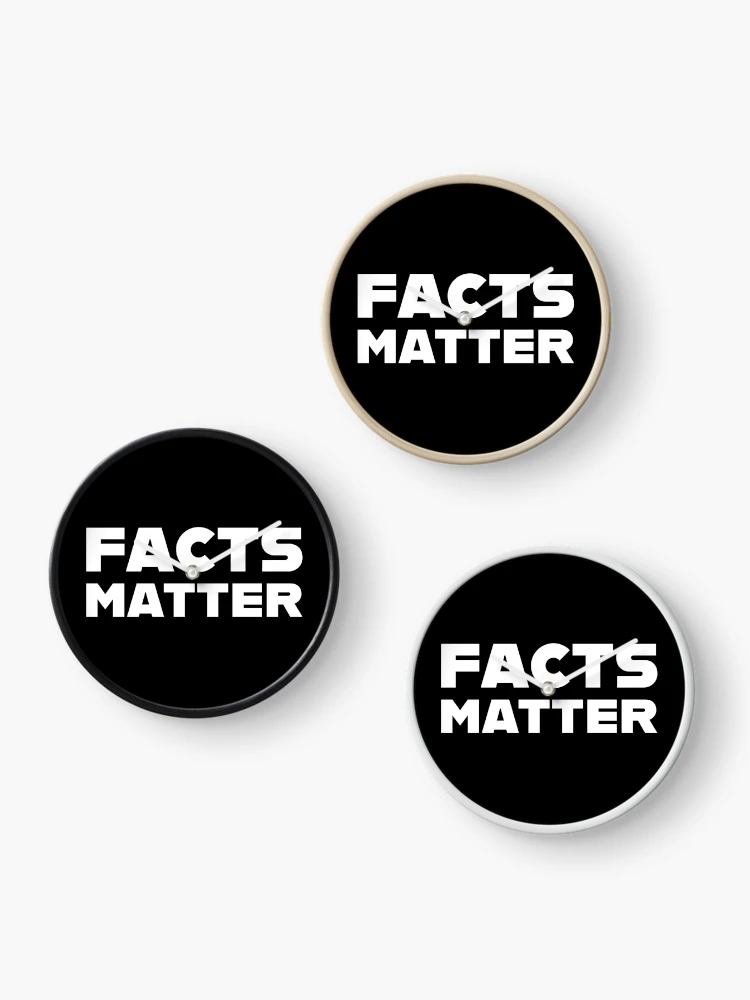 Thumbnail 3 of 4, Clock, Facts matter designed and sold by Rachel the Artist .