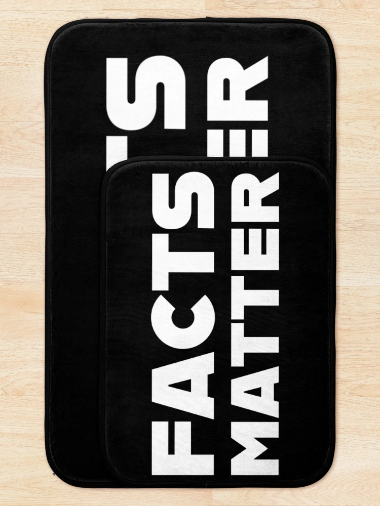 Thumbnail 5 of 6, Bath Mat, Facts matter designed and sold by Rachel the Artist .
