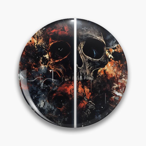 Item preview, bw skull heavy metal music dejco.art domin designed and sold by dejco.art.