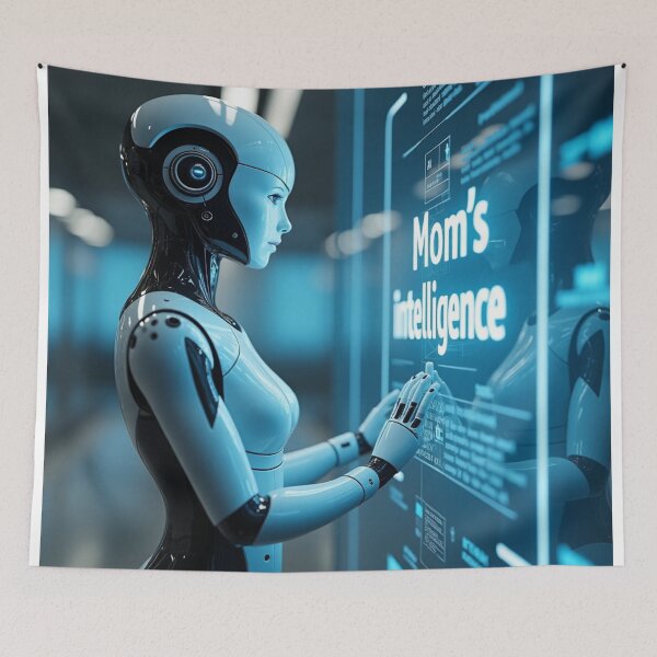 Item preview, Robot Mom and Artificial Intelligence designed and sold by ArtemisDesignAI.