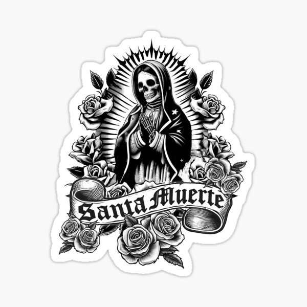 Item preview, Santa Muerte Mexican Floral Saint Death  designed and sold by HechoEnAztlan.