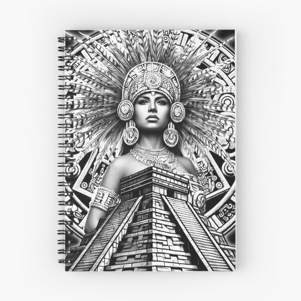 Item preview, Aztec Princess Woman Chicano Mexican Aztec Calendar designed and sold by HechoEnAztlan.