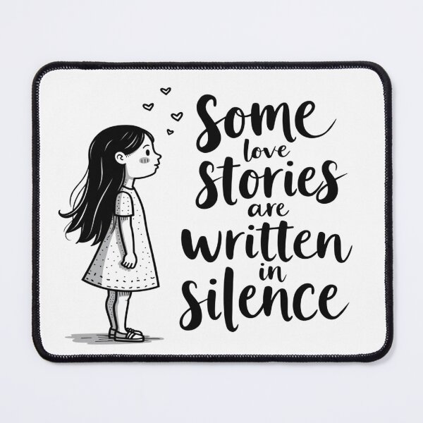 Item preview, Some Love Stories Are Written in Silence – Poetic Romance Design designed and sold by Irene Catchmind.