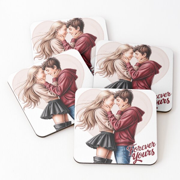 Item preview, Forever Yours – Romantic Couple Illustration designed and sold by WeirdSketcher.