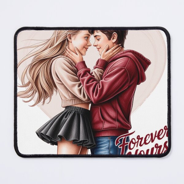 Item preview, Forever Yours – Romantic Couple Illustration designed and sold by WeirdSketcher.
