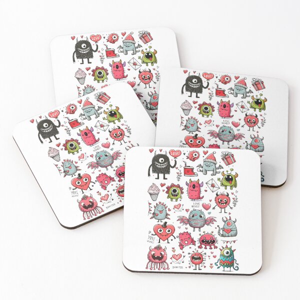 Item preview, colorful little monsters doodle designed and sold by digilabs.
